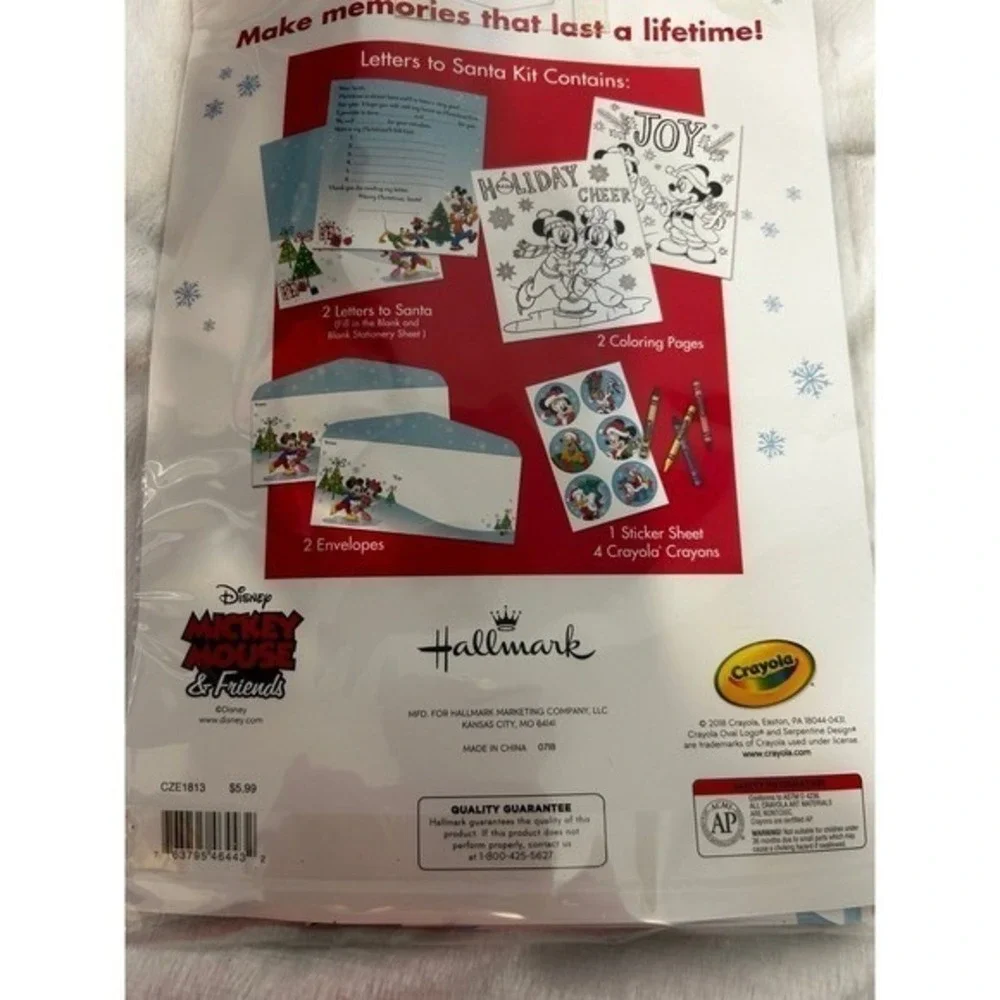 Hallmark Letters to Santa kit. Disney and peanuts snoopy.. bundle of 3 New